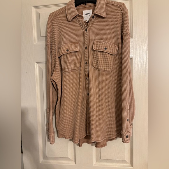 aerie Jackets & Blazers - Aerie waffle knit shacket new New Never